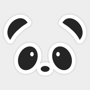 Cute Black Panda Design Sticker